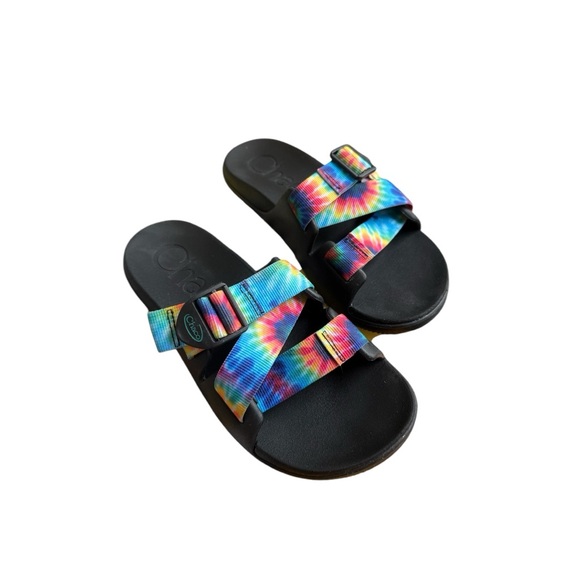 [Chaco] Chillos Slides in Rainbow Tie Dye - Picture 4 of 5